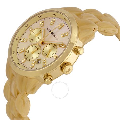 michael kors ladies chronograph watch mk5217|Michael Kors Jet Set Champane Mother of Peral Dial Ladies .